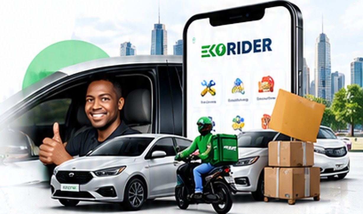 EkoRider driver, delivery rider and app