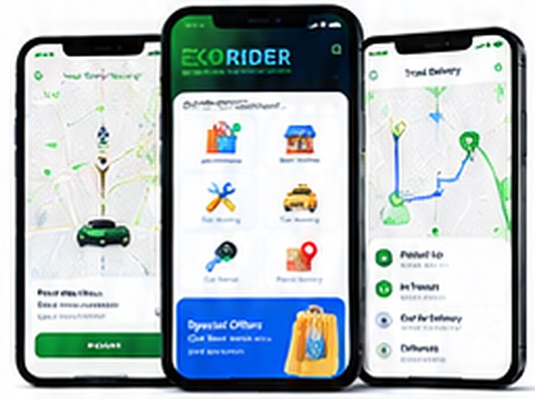 EkoRider app screens